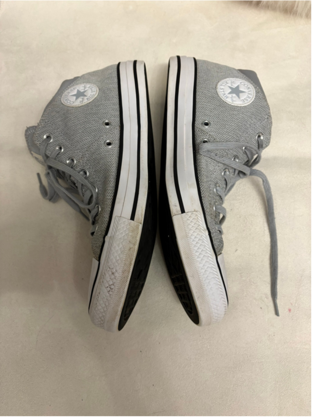 Women's Converse All Star High Top Sneakers Grey Size 10 - Picture 2 of 6